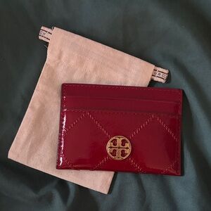 Tory Burch Burgundy Card Holder